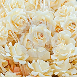 Artificial rose wood flowers