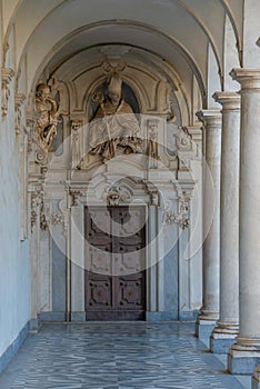 Artificial skulls at the Certosa and Museum of San Martino in Na