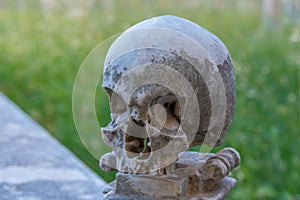 Artificial skulls at the Certosa and Museum of San Martino in Na