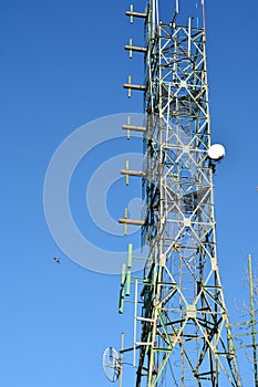 Detail of a telecommunications tower photo