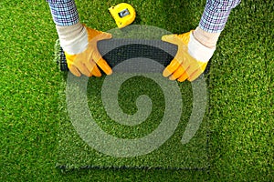 Artificial turf background