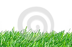 Artificial Turf for Soccer Field on White Background.