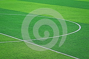 Artificial turf of Soccer football field