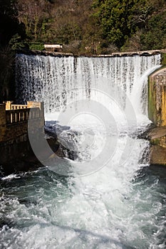 Artificial waterfall in Abkhazia New Athos