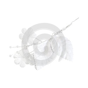 Artificial white wedding buttonhole