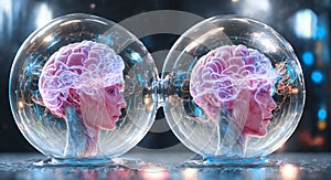 Artificially grown biomechanical human brains in glass jars