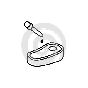 artificially grown meat icon. Element of future business thin line icon
