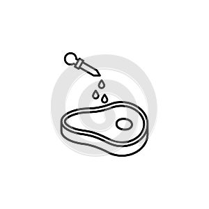 artificially grown meat icon. Element of future business thin line icon