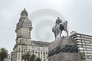 Artigas Mausoleum and Salvo Palace in Montevideo, Uruguay photo