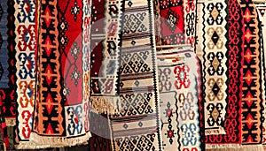 Artigianal carpets for sale in Skopje, Macedonia