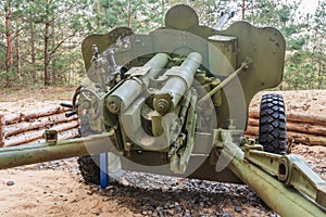 Artillery gun fired during World War II in Belarus