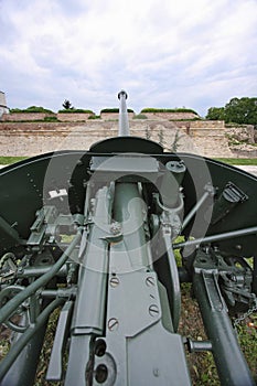 Artillery gun from world war II