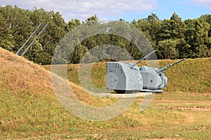 Artillery guns three