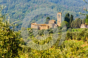 Artimino Tuscany Italy Ss. Maria e Leonardo parish church detail