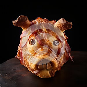 Artisan Bacon Pastry: A Delicious Cow-shaped Delight