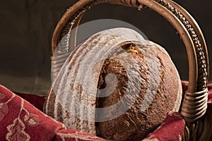 Artisan Bread in a Basket 2