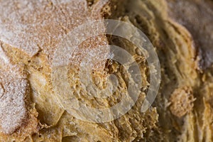 Brown bread macro still wheat texture detail close up