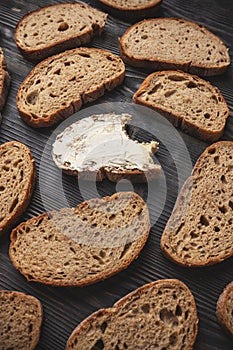 Artisan bread slices