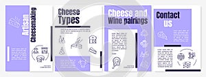 Artisan cheesemaking brochure template photo