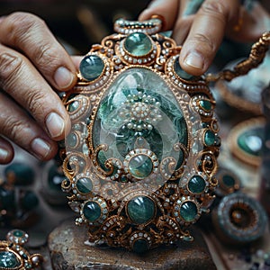 Artisan creating handmade jewelry