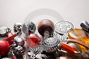 Artisan Jewellery with Silver Charms and Beads photo