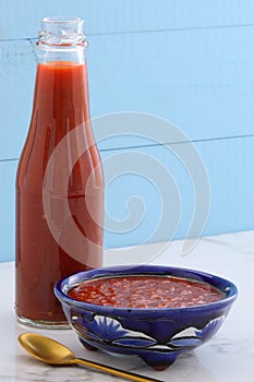 Artisan made red hot sauce