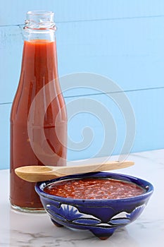 Artisan made red hot sauce