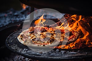 Artisan Pizza on Outdoor Grill"