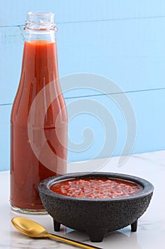 Artisan red hot chili sauce