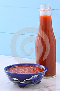 Artisan red hot chili sauce