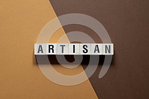 Artisan - word concept on cubes