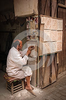 Artisan at work. Marrakesh. Morocco