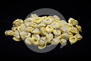 Artisanal Elegance: Authentic Italian Pasta Shines on Stylish Black Background