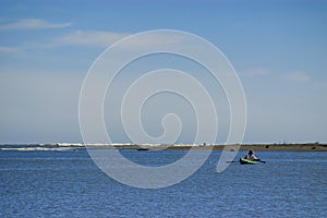 Artisanal fishing in the waters of the Imperial River in Chile