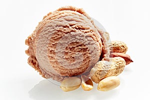 Artisanal peanut or groundnut Italian ice cream