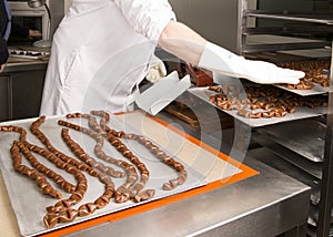 Artisanal production of caramel sweets butterscotch candies