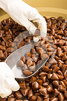 Artisanal production of caramel sweets butterscotch candies