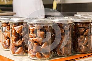 Artisanal production of caramel sweets butterscotch candies