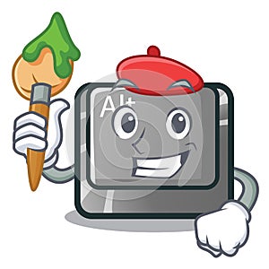 Artist alt button in the cartoon shape