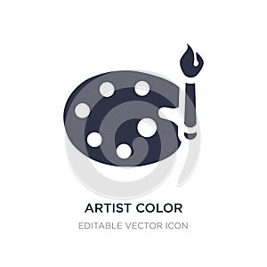 artist color palette icon on white background. Simple element illustration from Art concept