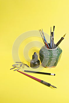 Artist Drawing Tools in a Holder