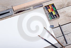 Artist, illustrator or calligrapher workplace photo