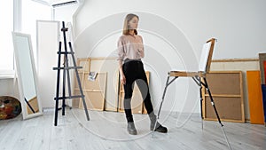 artist lifestyle professional painting in studio