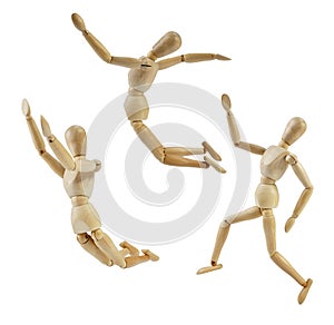 Artist Mannequin in jump poses