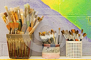 Artist paintbrushes