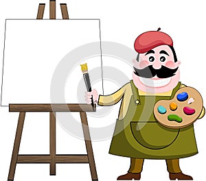 Artist Painter and Art Easel