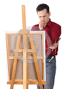 Artist Painter by the Easel