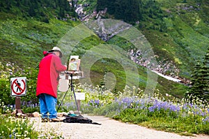 Artist Painting en Plein Air