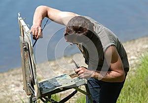 Artist Painting the Study