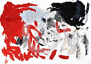 Artist pallete with dried blots of tempera paints